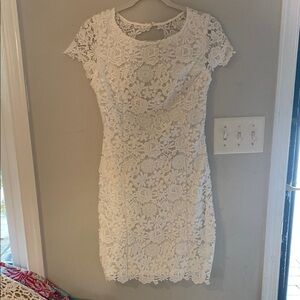 Elegant White Lace Dress